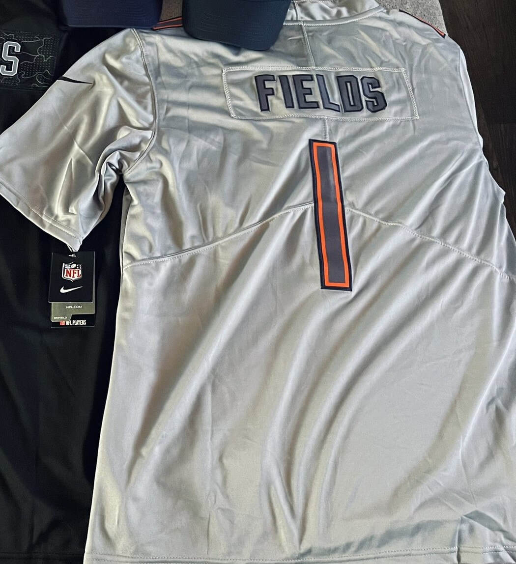 Justin Fields Alt Navy Chicago Bears Replica Jersey